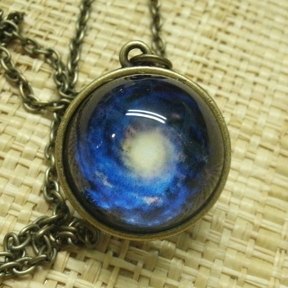 Glass Sphere with Galaxy Pendant Necklace - Picture 15 of 16
